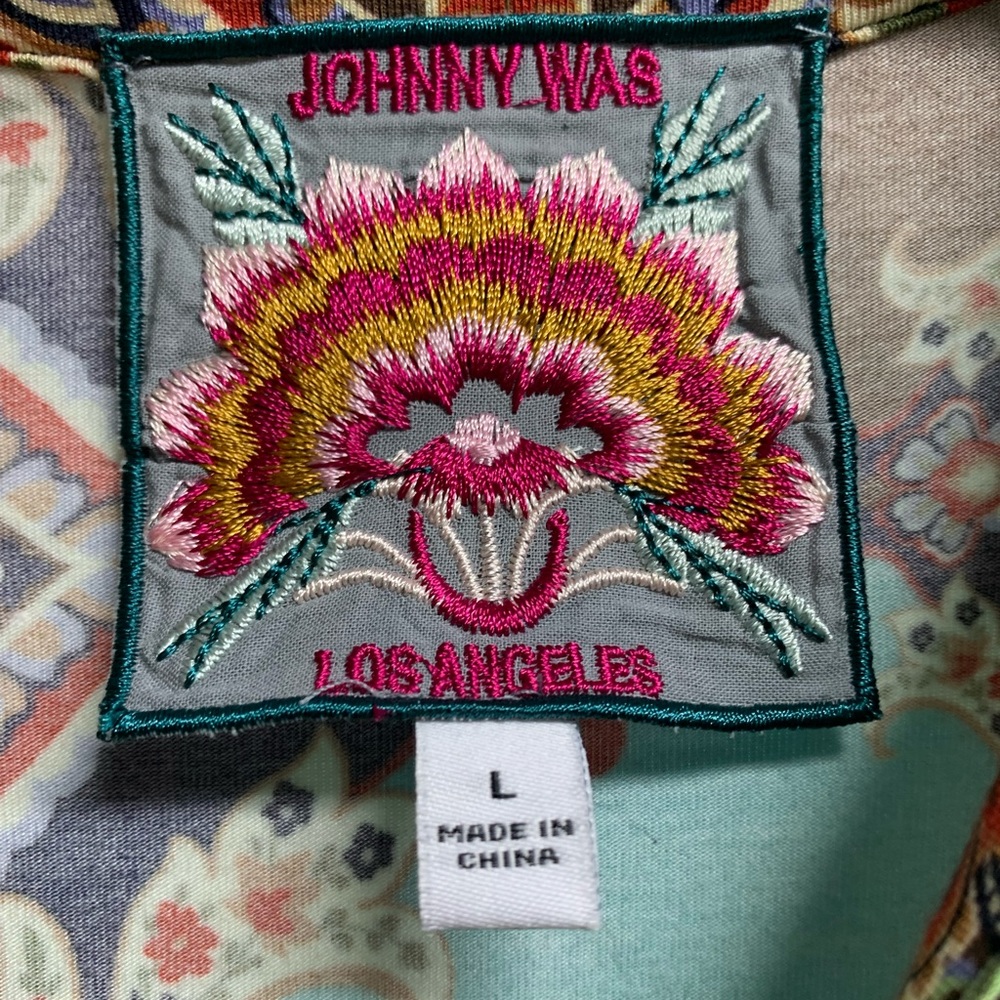 Johnny Was Multi-print Indie Flower tunic Size L - Picture 3 of 9